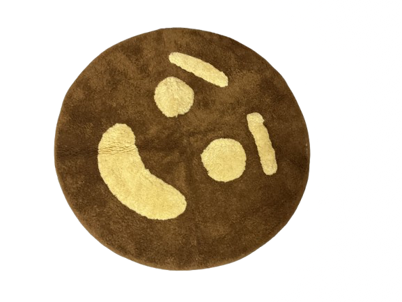 Cute Smiley Face Round Doormat | Soft Anti-Slip Home Entrance Floor Mat