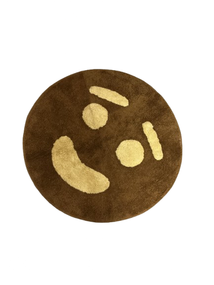 Cute Smiley Face Round Doormat | Soft Anti-Slip Home Entrance Floor Mat