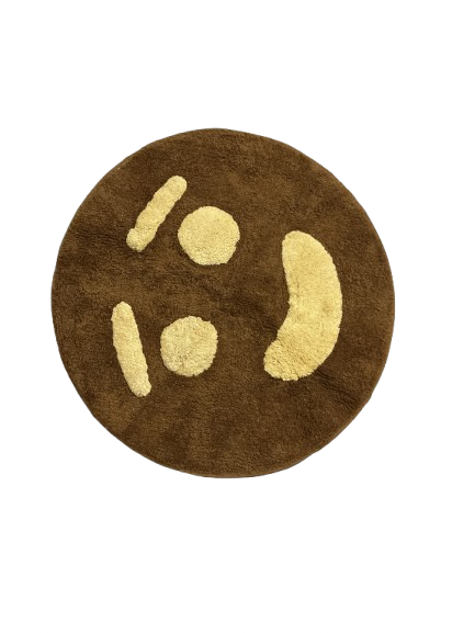 Cute Smiley Face Round Doormat | Soft Anti-Slip Home Entrance Floor Mat